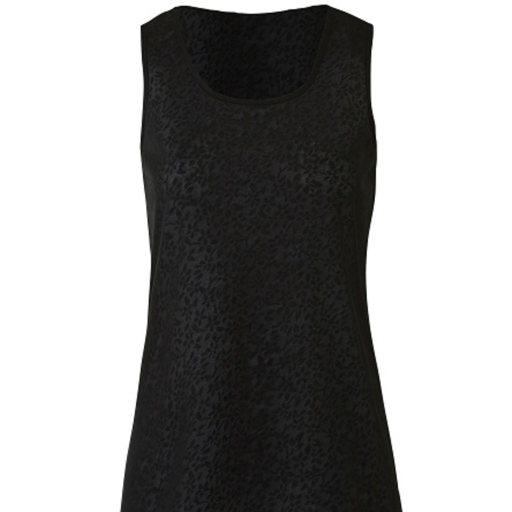 SIMPLY BE. ANTHOLOGY JACQUARD SLEEVELESS TOP - BLACK SIZE 12 (NEW WITH TAGS) A15